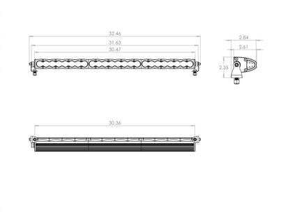 Baja Designs S8 Series Driving Combo Pattern 30in LED Light Bar