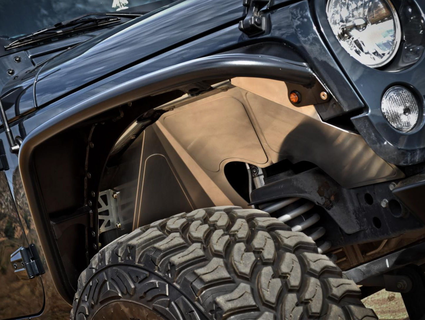 PRE-ORDER: Poison Spyder Front JK Inner Fenders (Raw)
