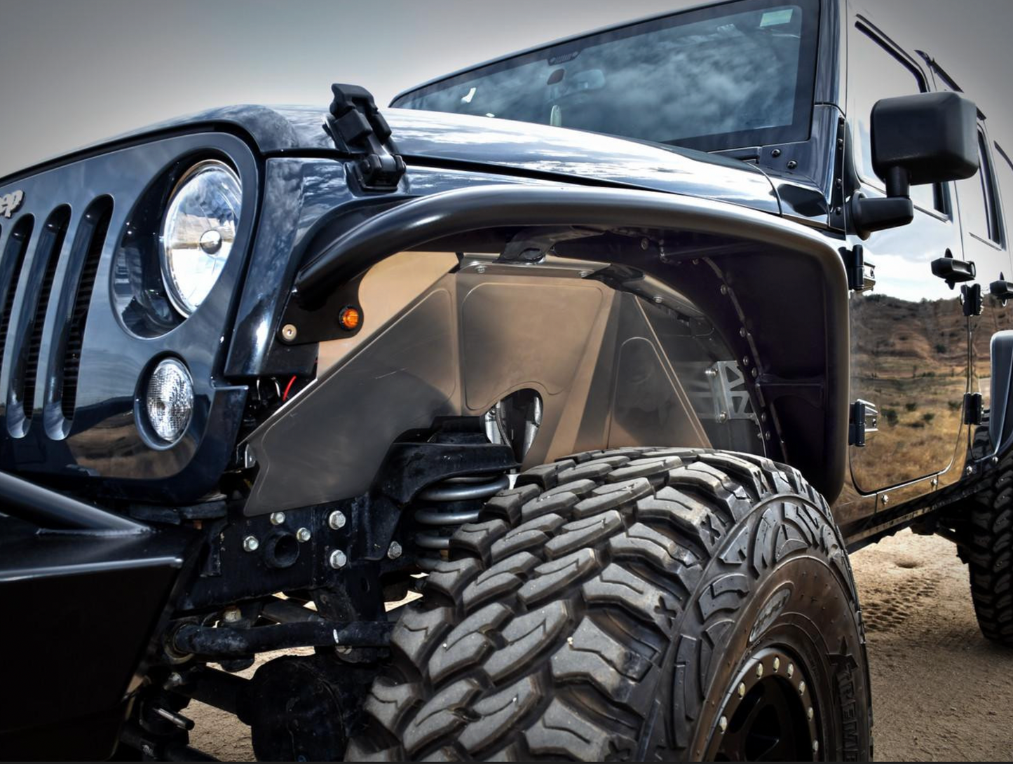 PRE-ORDER: Poison Spyder Front JK Inner Fenders (Raw)