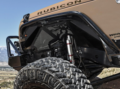 PRE-ORDER: Poison Spyder Front JK Vented Inner Fenders (Black)