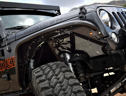 PRE-ORDER: Poison Spyder Front JK Vented Inner Fenders (Raw)