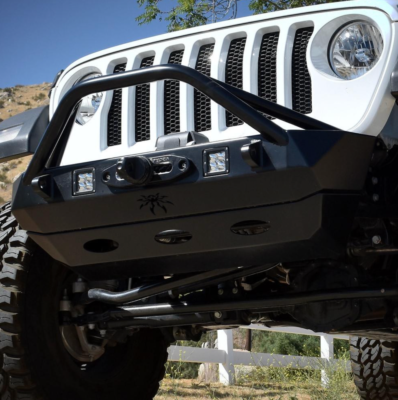 PRE-ORDER: Poison Spyder Front JL/JT BRUISER Bumper Skidplate (Black)