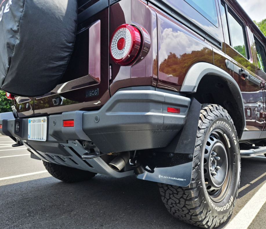 Rally Armor Mud Flaps - Black with Warm Grey Logo | 2023–2025 Ineos Grenadier