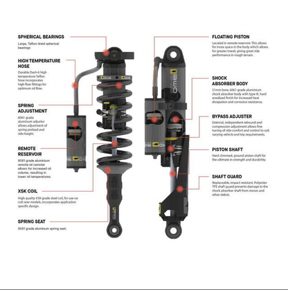 ARB BP-51 2-2.5in Shocks Only Kit for Jeep Wrangler JK 2007-18