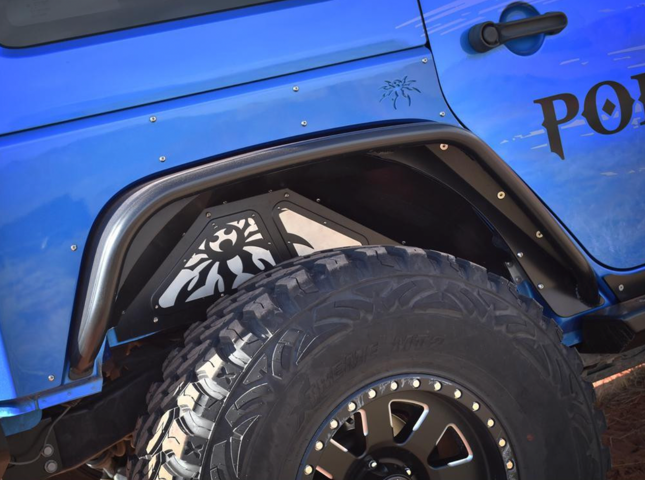 PRE-ORDER: Poison Spyder Rear JK CRUSHER Flares (Black)