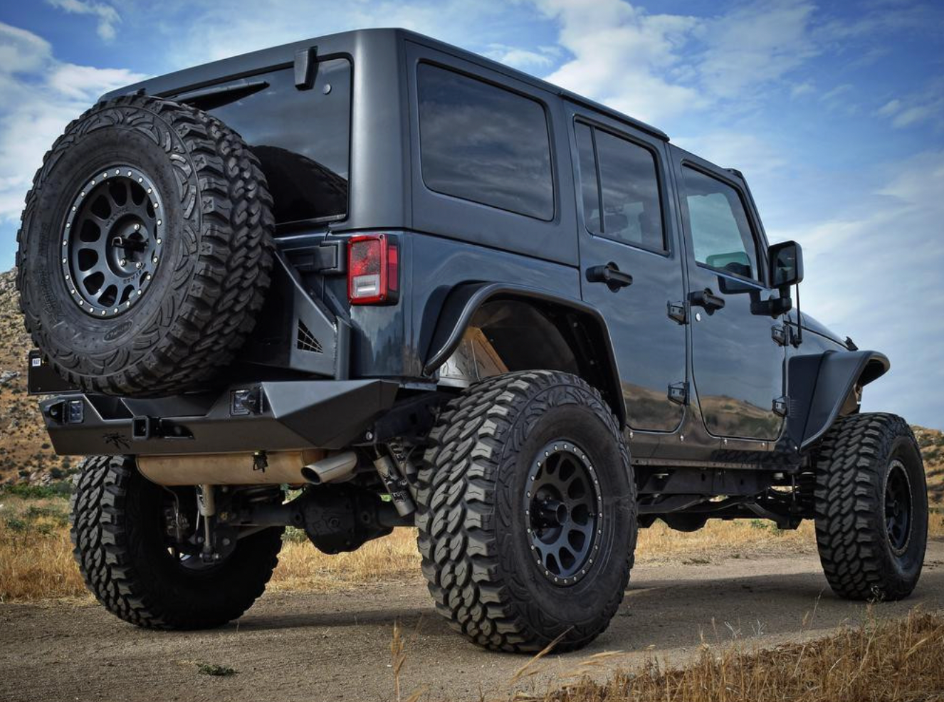 PRE-ORDER: Poison Spyder Rear JK CRUSHER Flares (Black)