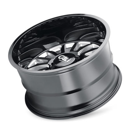 Cali Off-Road 9110 Summit 22x12 / 8x170 BP / -51mm Offset / 125.2mm Hub Gloss Black Milled Wheel