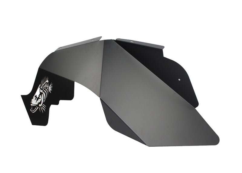 Fishbone Offroad 07-18 Jeep Wrangler JK Logo Aluminum Inner Fenders - Black Powdercoat