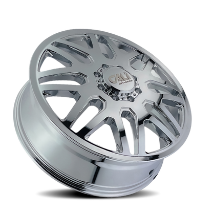 Cali Off-Road 9115D Invader Dually 24x8.25 / 8x200 BP / 115mm Offset / 142mm Hub Chrome Wheel