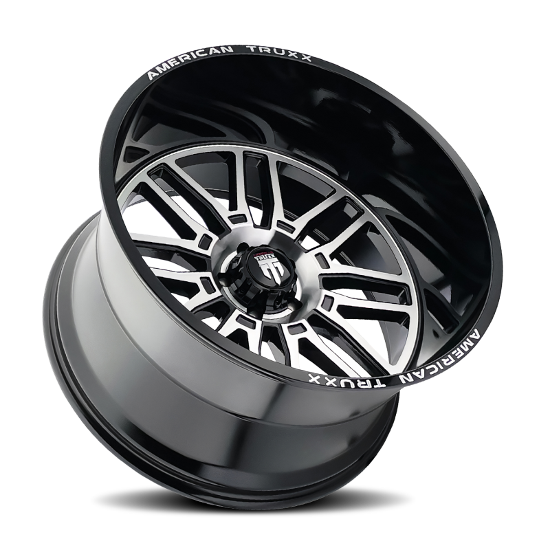 American Truxx AT1915 Restless 24x14 / 6x135 BP / -76mm Offset / 87.1mm Hub Gloss Black Milled Wheel