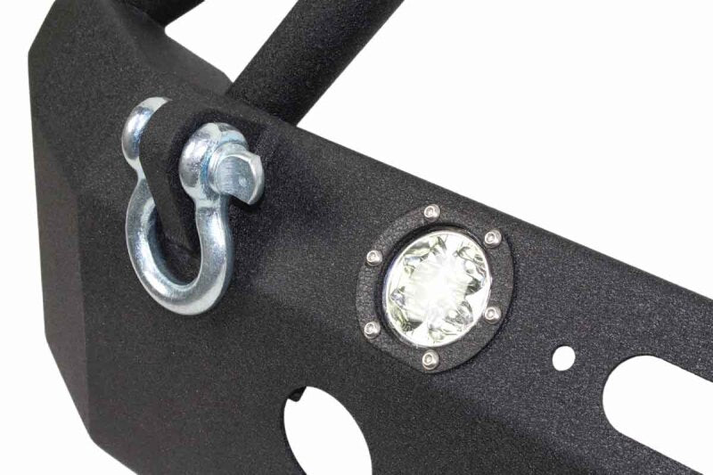 Fishbone Offroad 07-18 Jeep Wrangler Front Winch Bumper W/LEDs Full Width - Blk Texured Powdercoated