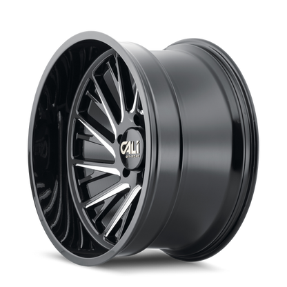 Cali Off-Road 9114 Purge 22x12 / 6x135 BP / -51mm Offset / 87.1mm Hub Gloss Black Milled Wheel