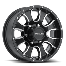 Raceline 860M Mamba 14x6in / 5x114.3 BP / 0mm Offset / 3.19mm Bore - Black & Machined Wheel