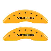 MGP 4 Caliper Covers Engraved Front & Rear MOPAR Yellow finish black ch
