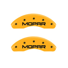 MGP 4 Caliper Covers Engraved Front & Rear MOPAR Yellow finish black ch
