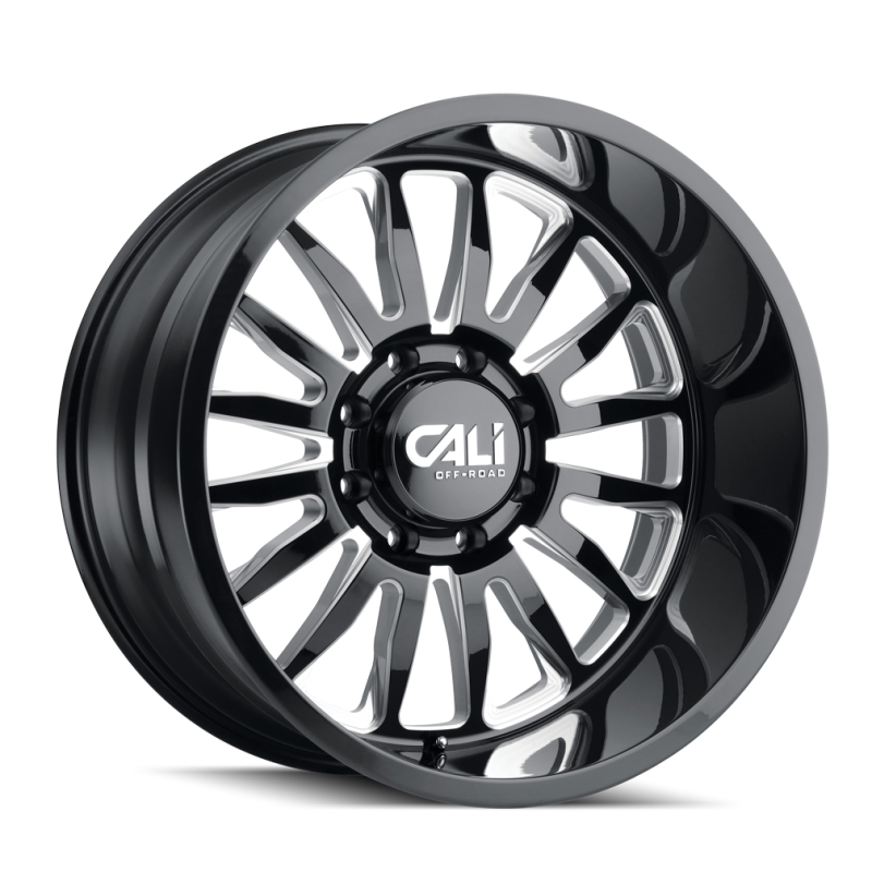 Cali Off-Road 9110 Summit 22x10 / 8x170 BP / 0mm Offset / 125.2mm Hub Gloss Black Milled Wheel