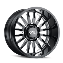 Cali Off-Road 9110 Summit 20x9 / 8x165.1 BP / 0mm Offset / 125.2mm Hub Gloss Black Milled Wheel