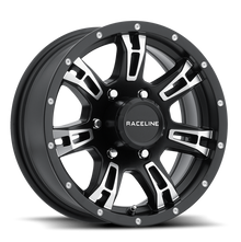 Raceline 840 Arsenal 16x6in / 8x165.1 BP / 0mm Offset / 4.90mm Bore - Black & Machined Wheel