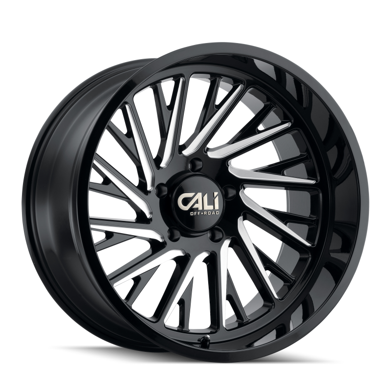 Cali Off-Road 9114 Purge 24x14 / 6x139.7 BP / -76mm Offset / 106mm Hub Gloss Black Milled Wheel