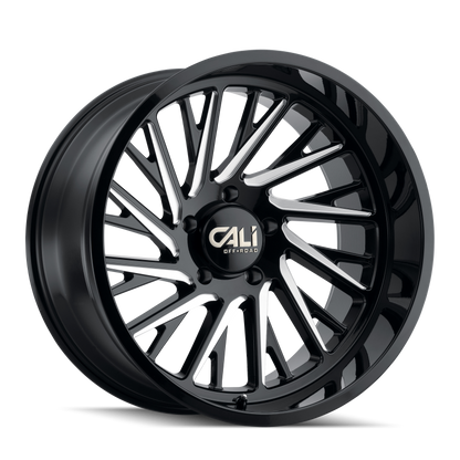Cali Off-Road 9114 Purge 24x14 / 6x139.7 BP / -76mm Offset / 106mm Hub Gloss Black Milled Wheel