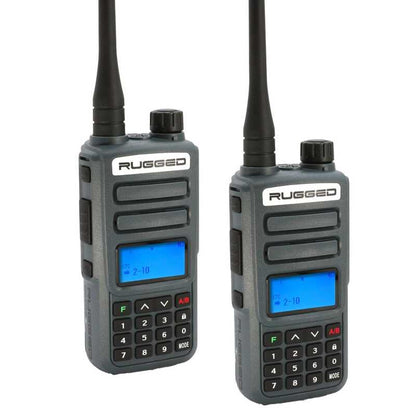 Rugged Radios 2 PACK - Rugged GMR2 PLUS - GMRS / FRS Two Way Handheld Radios Grey