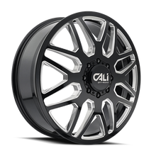 Cali Off-Road 9115D Invader Dually 24x8.25 / 8x165.1 BP / 115mm OS / 121.3mm Hub Gls Blk Mill Wheel