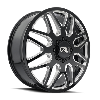 Cali Off-Road 9115D Invader Dually 22x8.25 / 8x165.1 BP / 115mm OS / 121.3mm Hub Gls Blk Mill Wheel