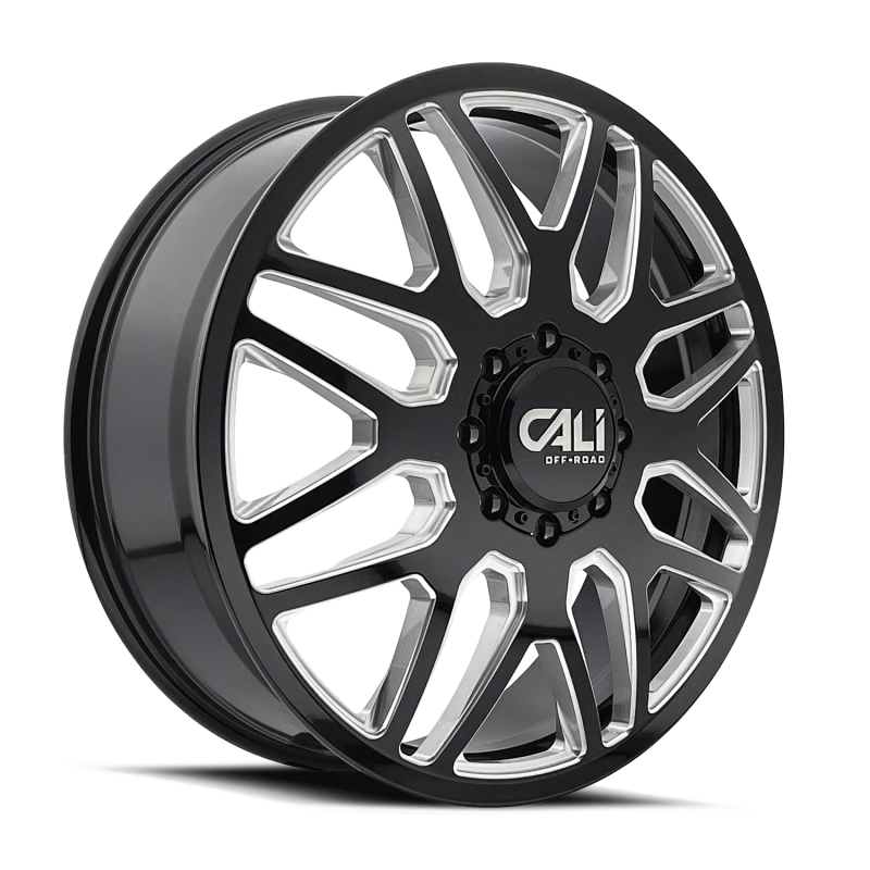 Cali Off-Road 9115D Invader Dually 22x8.25 / 8x210 BP / -232mm OS / 154.2mm Hub Gls Blk Mill Wheel