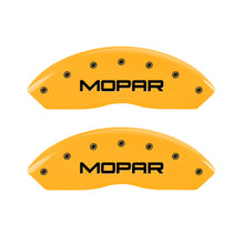 MGP 4 Caliper Covers Engraved Front & Rear Mopar Yellow Finish Black Char 2004 Jeep Wrangler