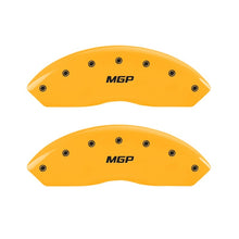 MGP Front set 2 Caliper Covers Engraved Front MGP Yellow finish black ch