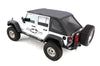 Bowless Soft Top Combo 07-16 Wrangler JK 4 DR OEM Replacement W/Tinted Windows Black Diamond Smittybilt